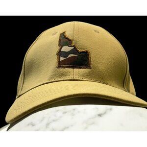 Idaho State Camo Strapback Hat Support Our Troops Baseball Cap Brown stampede